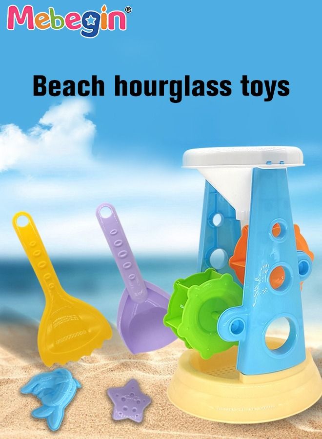 11 PCS Beach Toy Set with Sea Animals Molds, Hourglass and Beach Cart,  Complete Beach Sand Toys with Bright and Attractive Appearance, Fun Beach Sand Toys, Summer Outdoor Beach Game, Perfect Summer Outdoor Gift