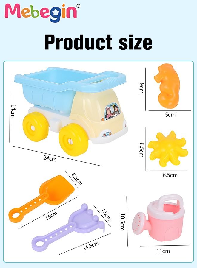 11 PCS Beach Toy Set with Sea Animals Molds, Hourglass and Beach Cart,  Complete Beach Sand Toys with Bright and Attractive Appearance, Fun Beach Sand Toys, Summer Outdoor Beach Game, Perfect Summer Outdoor Gift