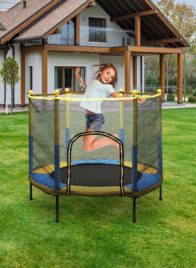 Outdoor Mini Gymnastics Trampoline With Safety Enclosure