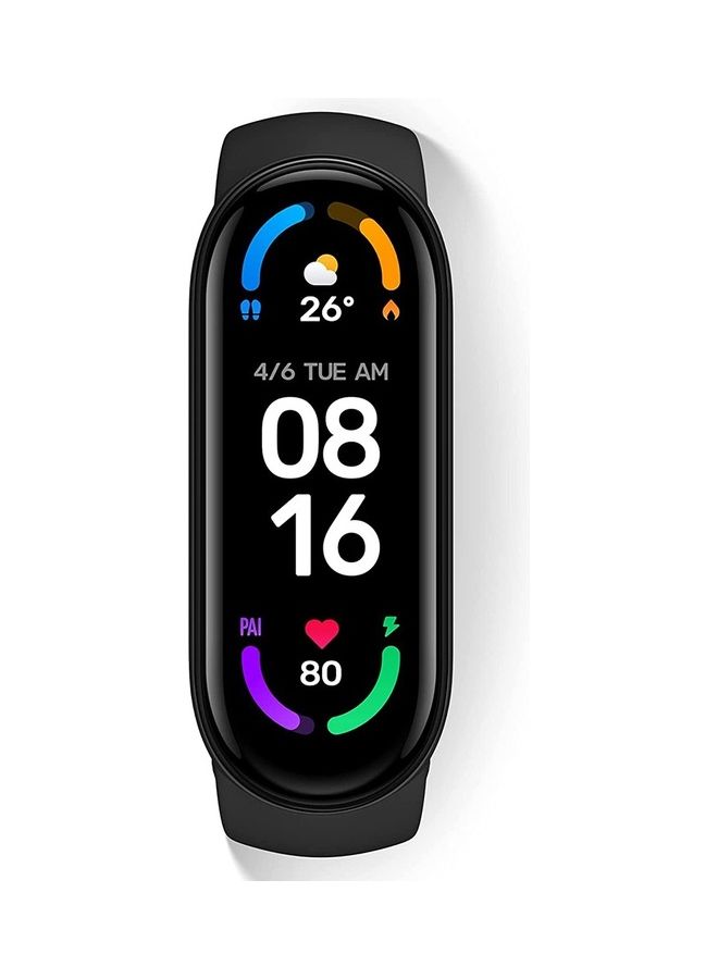 Smart Band 6 Sport Watch 1.56-inch AMOLED HD Screen 24H Heart Rate/Stress/Sleep Monitoring SpO2 & Female Health Tacking 5ATM Waterproof Black