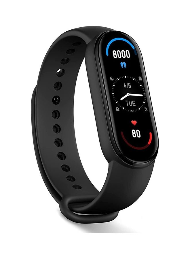 Smart Band 6 Sport Watch 1.56-inch AMOLED HD Screen 24H Heart Rate/Stress/Sleep Monitoring SpO2 & Female Health Tacking 5ATM Waterproof Black