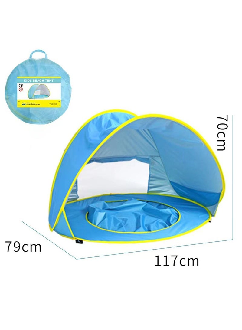 Pop up Baby Sun Shade Beach Tent with Pool, Portable Lightweight UV Protection Shelter Canopy for Beach, Yard, Infant Indoor, and Outdoor