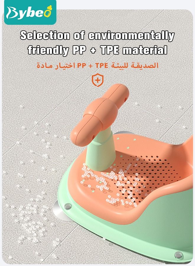 Baby Bath Seat With Shower Gift Set, Infants Bathtub Seats, Sit up Shower's Chair for Babies 6 Months & Up, Non-Slip Soft Mat, Secure Suction Cups