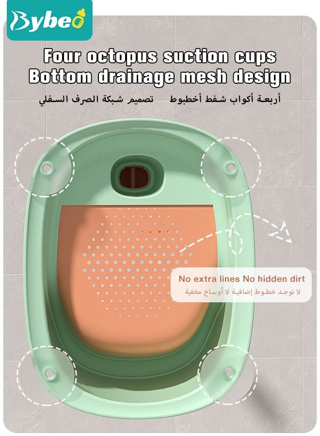 Baby Bath Seat With Shower Gift Set, Infants Bathtub Seats, Sit up Shower's Chair for Babies 6 Months & Up, Non-Slip Soft Mat, Secure Suction Cups