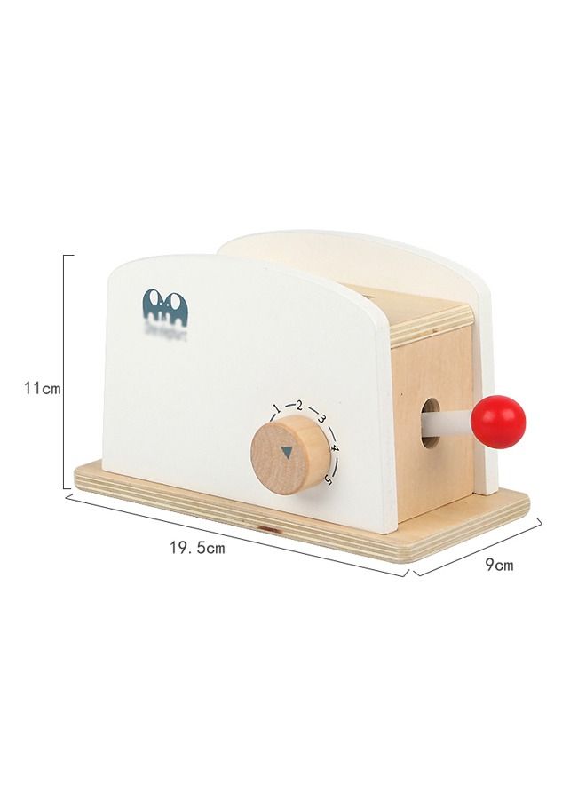 Children Wooden Pretend Play Simulation Toy Bread Toaster Kitchen Toys For Kids