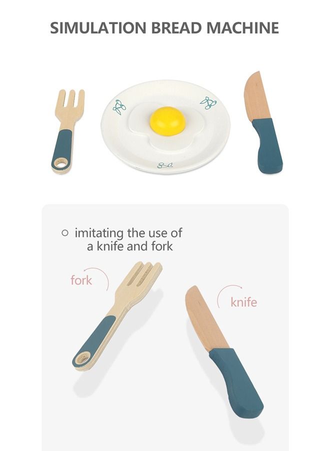 Children Wooden Pretend Play Simulation Toy Bread Toaster Kitchen Toys For Kids