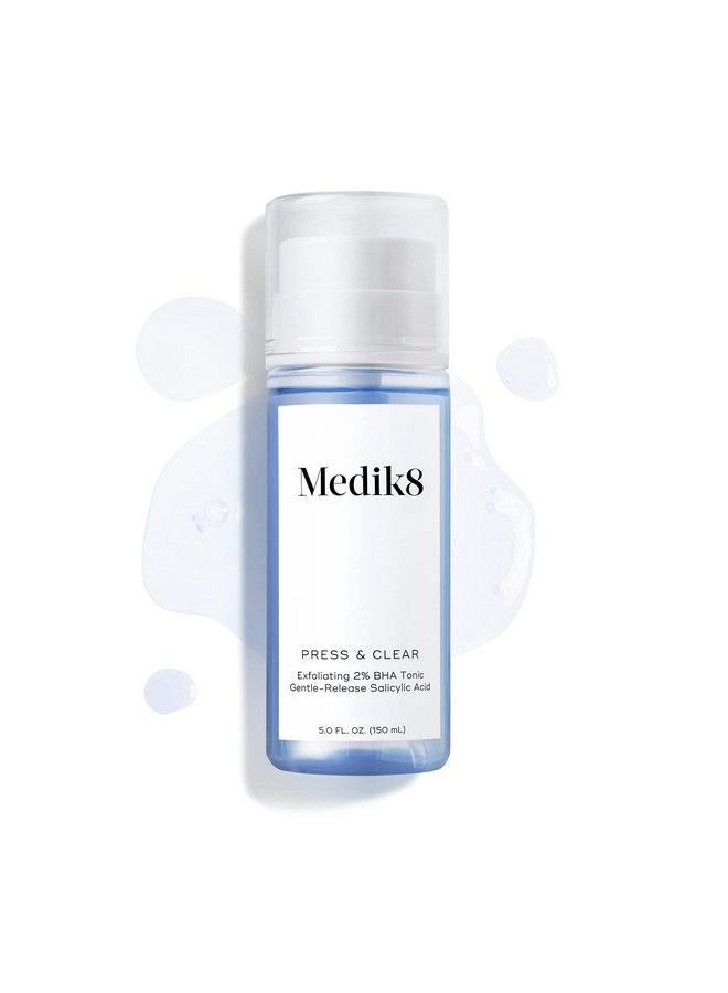 Press And Clear Brightening Daily Facial Exfoliant Exfoliating Bha Toner With Gentlerelease Salicylic Acid Fast Action On Blemishes Supports Skin Natural Moisture Barrier 5 Oz