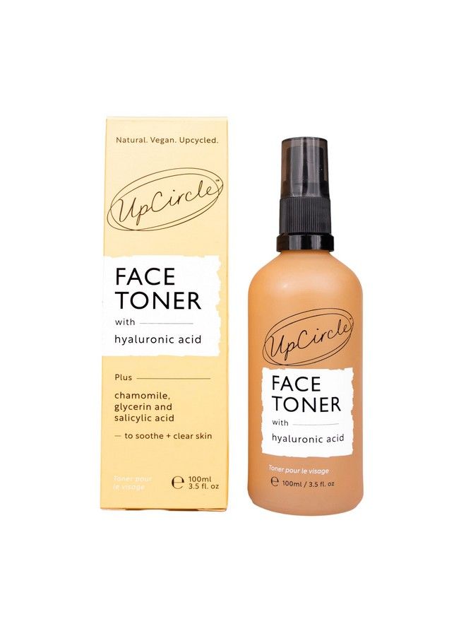 Face Toner With Hyaluronic Acid + Salicylic Acid 3.5Oz For Balancing Plumping + Soothing Mandarin Fruit Water Chamomile Extract + Glycerin Natural Vegan + Crueltyfree