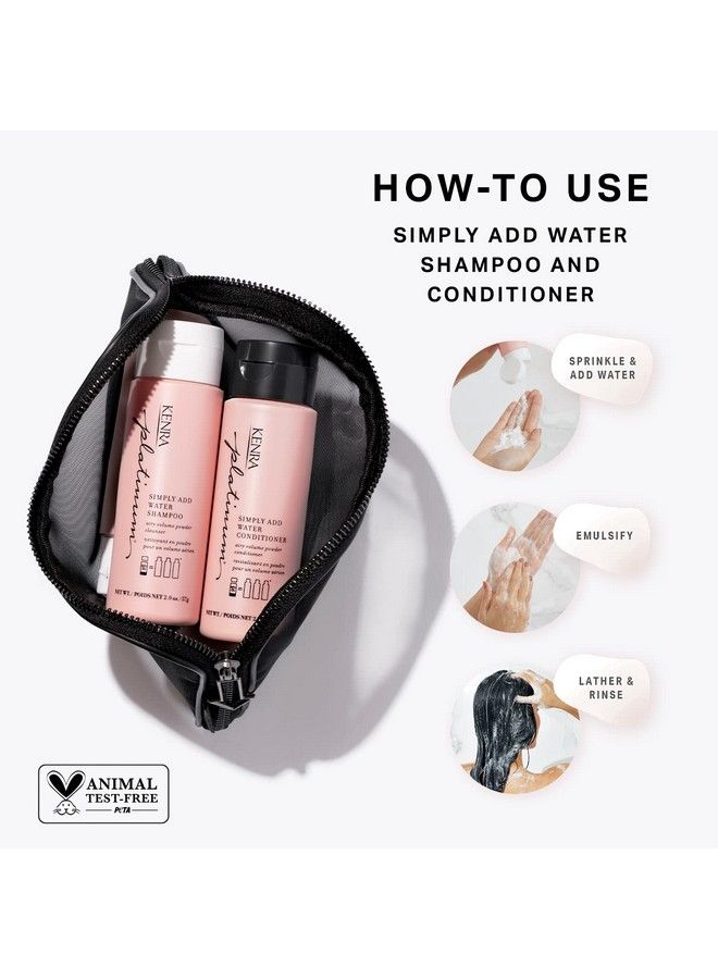 Kenra Platinum Simply Add Water Shampoo | Airy Volume Powder Cleanser | 2 Oz.