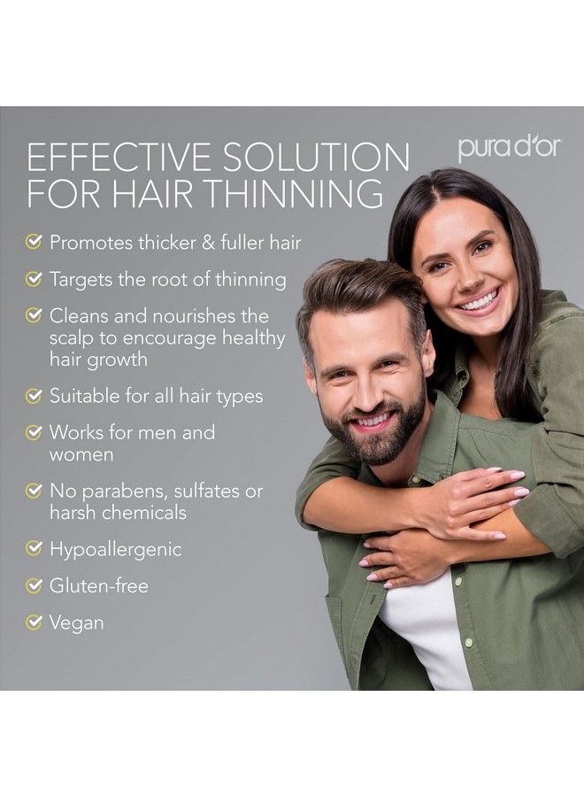 Original Gold Label Antithinning Biotin Shampoo Clinically Tested Proven Results Herbal Dht Blocker Hair Thickening Products For Women & Men Natural Shampoo For Color Treated Hair 8Oz