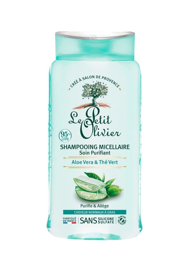 Purifying Micellar Shampoo Aloe Vera And Green Tea Cleanses Hair Reduce Excess Sebum Suitable For Normal To Oily Hair Free Of Silicones 8.45 Oz