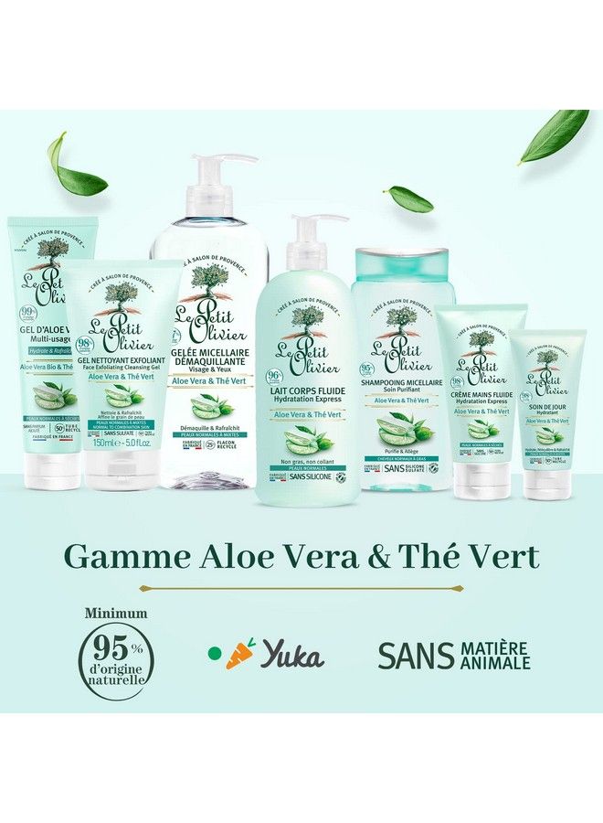 Purifying Micellar Shampoo Aloe Vera And Green Tea Cleanses Hair Reduce Excess Sebum Suitable For Normal To Oily Hair Free Of Silicones 8.45 Oz