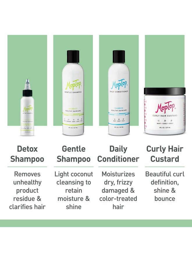 Curly Hair Products Set Treatment Routine For Curly Hair Detox Shampoo Gentle Shampoo Daily Conditioner Curly Hair Gel Moisturizing Lightweight Hold Haircare Bundle