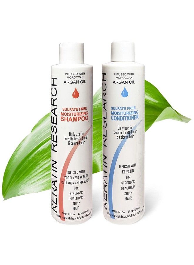Sulfate & Salt Free Shampoo & Conditioner Value Set For Post Keratin Hair Treatment Curtain Bang Colored Hair Care Treatment For All Hair Types Natural & Nourishing Hair State 20Oz