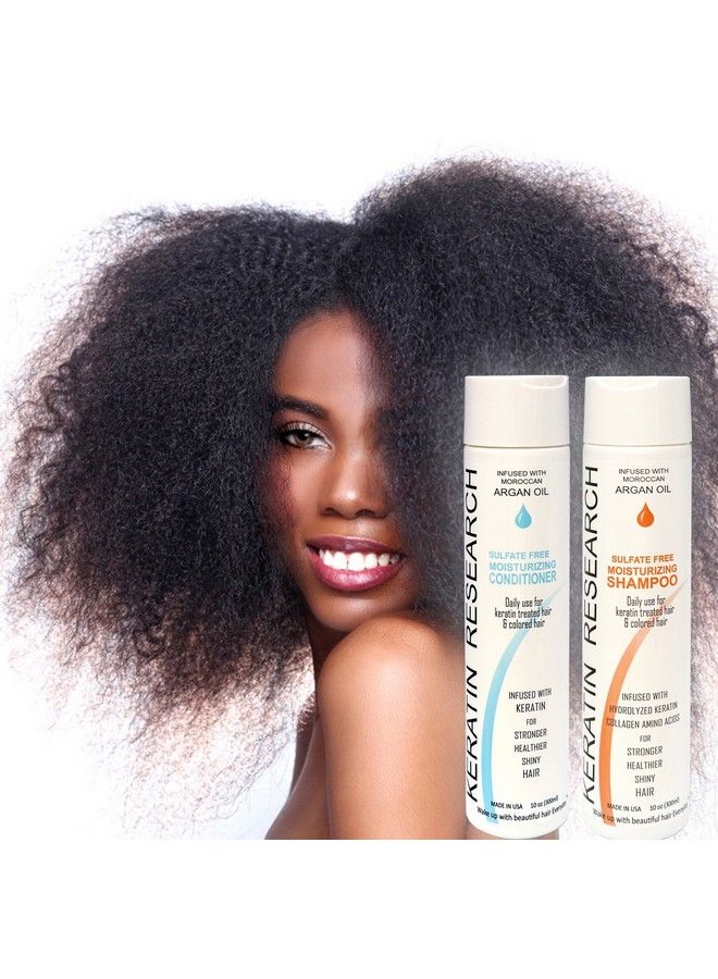 Sulfate & Salt Free Shampoo & Conditioner Value Set For Post Keratin Hair Treatment Curtain Bang Colored Hair Care Treatment For All Hair Types Natural & Nourishing Hair State 20Oz