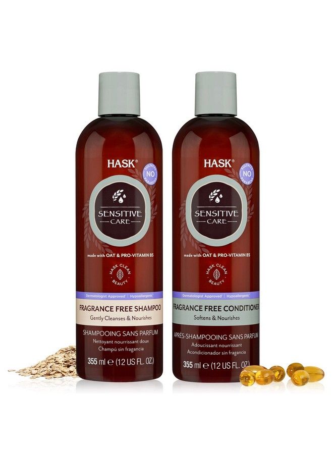 Sensitive Care Shampoo + Conditioner Set Fragrance Free Vegan Color Safe Glutenfree Sulfatefree Parabenfree Crueltyfree 1 Shampoo And 1 Conditioner