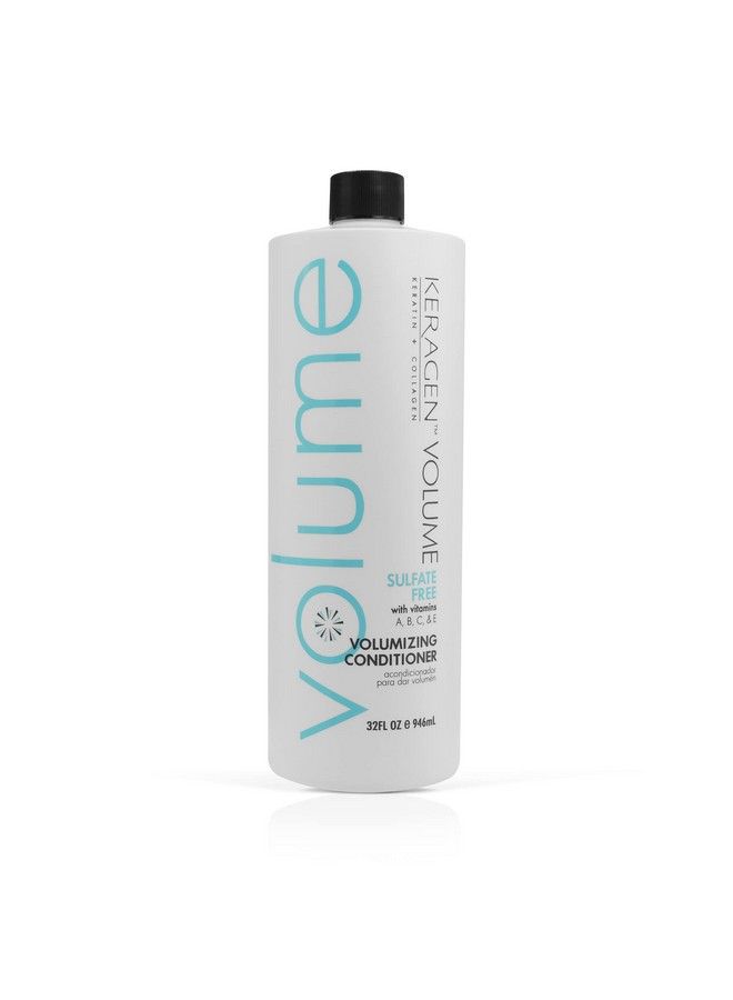 Volumizing Conditioner For Fine Hair With Keratin And Collagen Sulfate Free 32 Oz Add Thickness Hydrates And Enhances Hair Volume With Panthenol Vitamins And Jojoba Oil