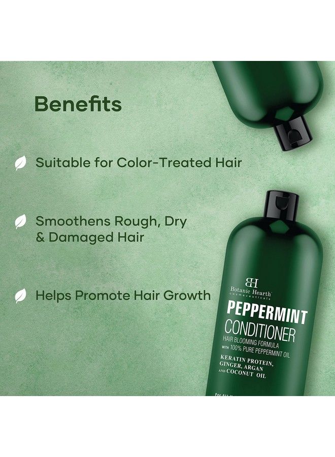 Peppermint Hair Conditioner Hair Conditioner For Dry Damaged And Color Treated Hair Volumizing Conditioner For Fine And Thin Hair Paraben & Sulfate Free Men & Women 16 Fl Oz