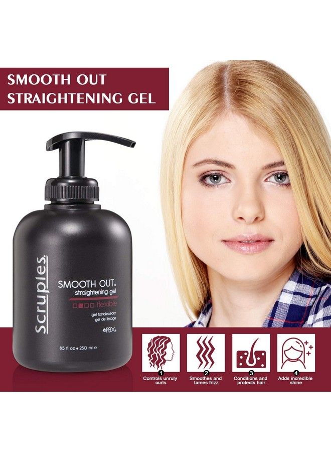 Smooth Out Hair Straightening Gel (8.5Oz) Antifrizz Hair Balm For Men & Women Conditioning & Smoothening Cream Controls Curls Suitable For All Hair Types Pack Of 2