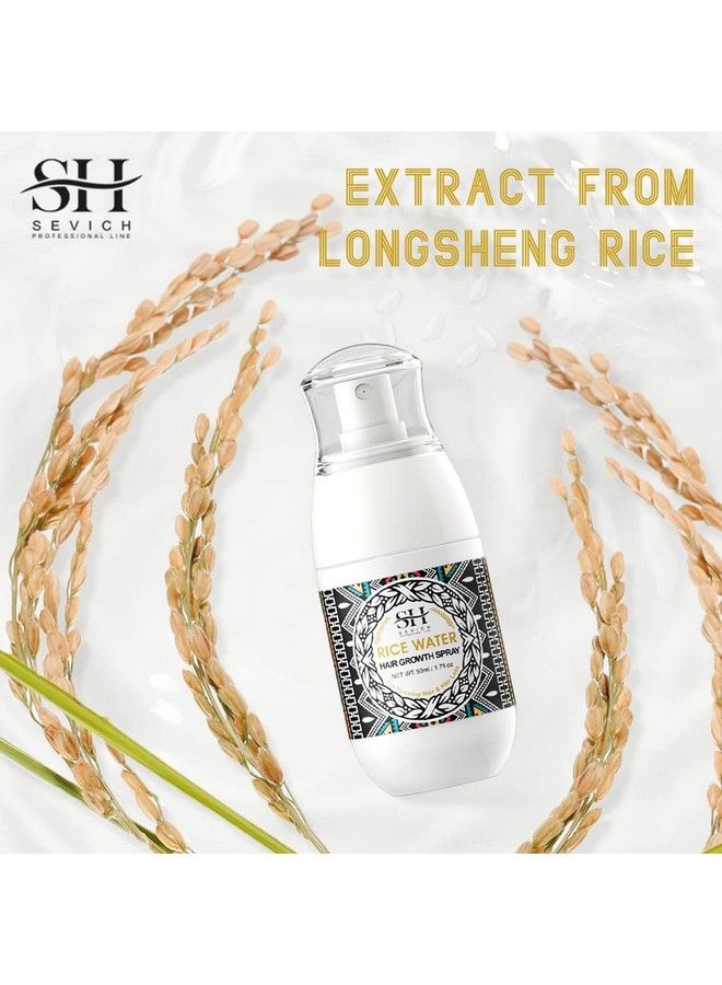 Rice Water For Hair Growth Natural Longsheng Rice Water Hair Growth Spray Olea Europaea Oil & Rice Wash Water Essence For Hair Loss Dry Damaged Hair 50Ml/1.7Fl.Oz Paraben Free Crueltyfree