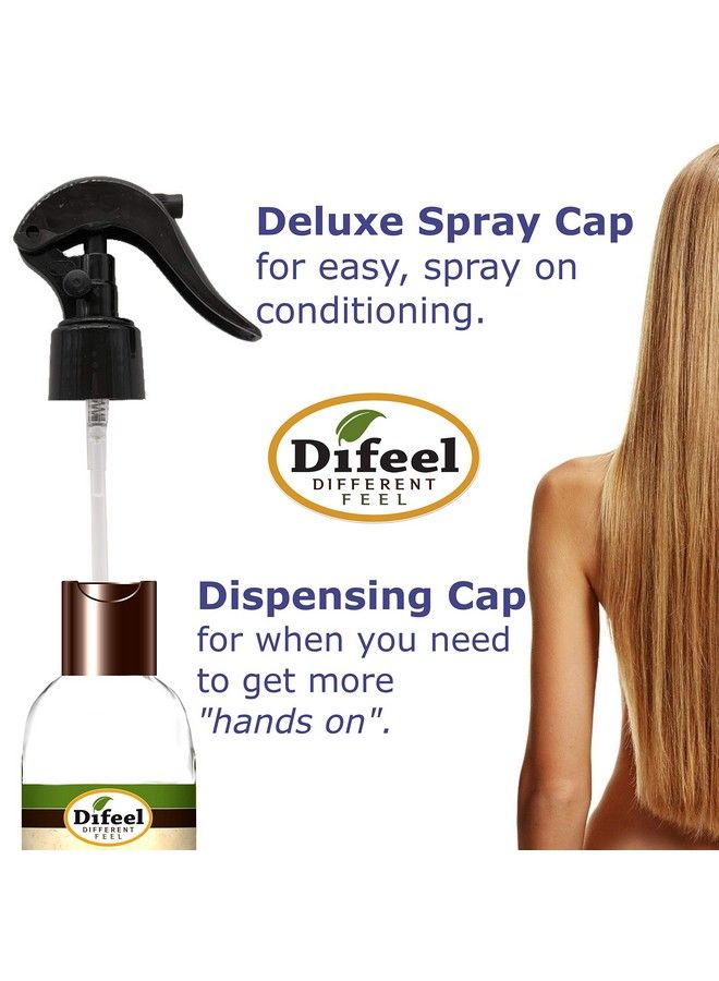 Ultra Growth Basil & Castor Hair Oil Leave In Conditioning Treatment 6 Oz. With Spray Cap & Dispensing Cap