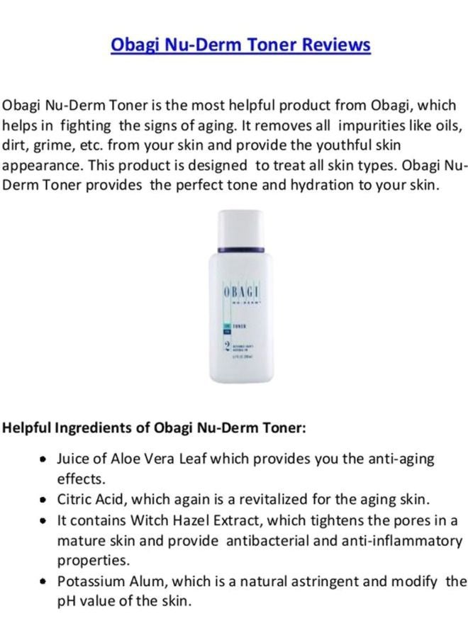 Nu Derm Facial Toner 198ml