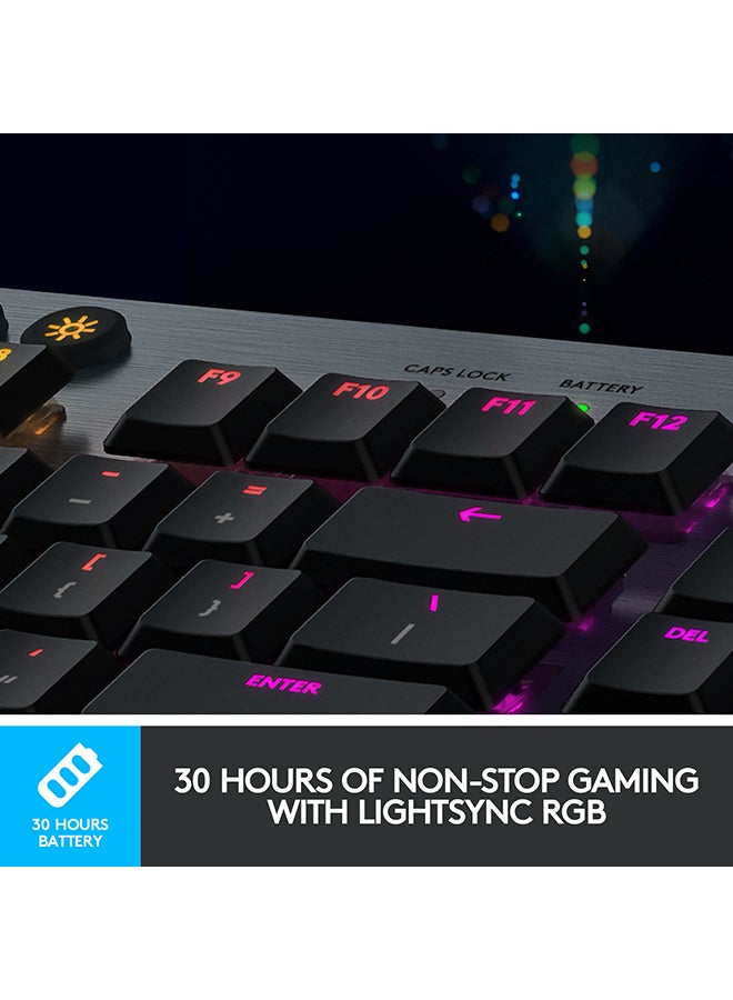 G915 Lightspeed RGB Mechanical Gaming Keyboard And Advanced Wireless And Bluetooth Support