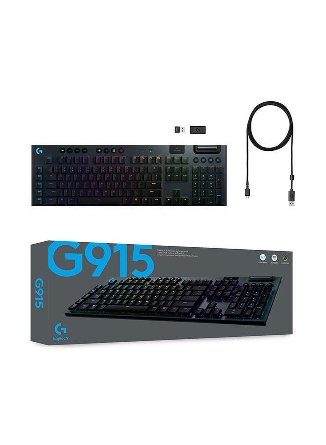 G915 Lightspeed RGB Mechanical Gaming Keyboard And Advanced Wireless And Bluetooth Support