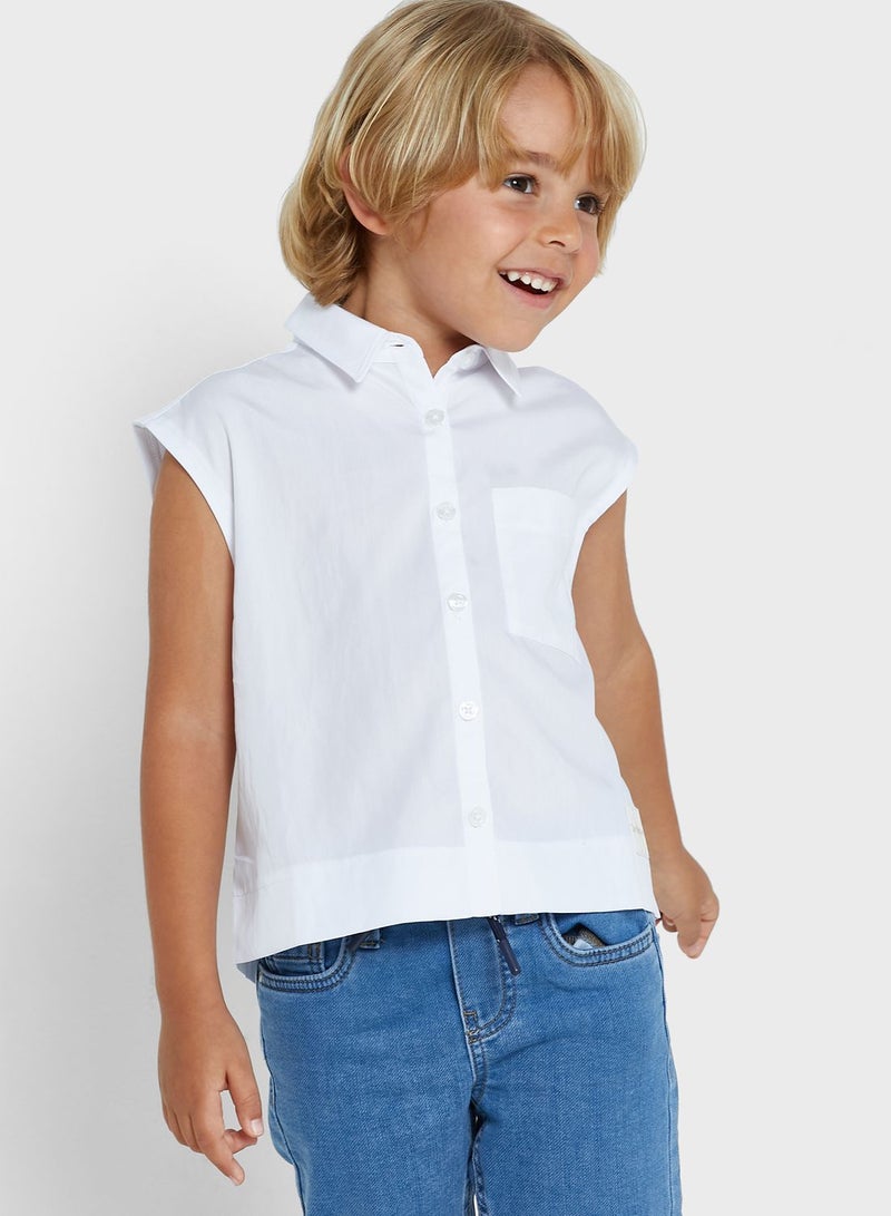 Kids Monogram Sleeveless Shirt