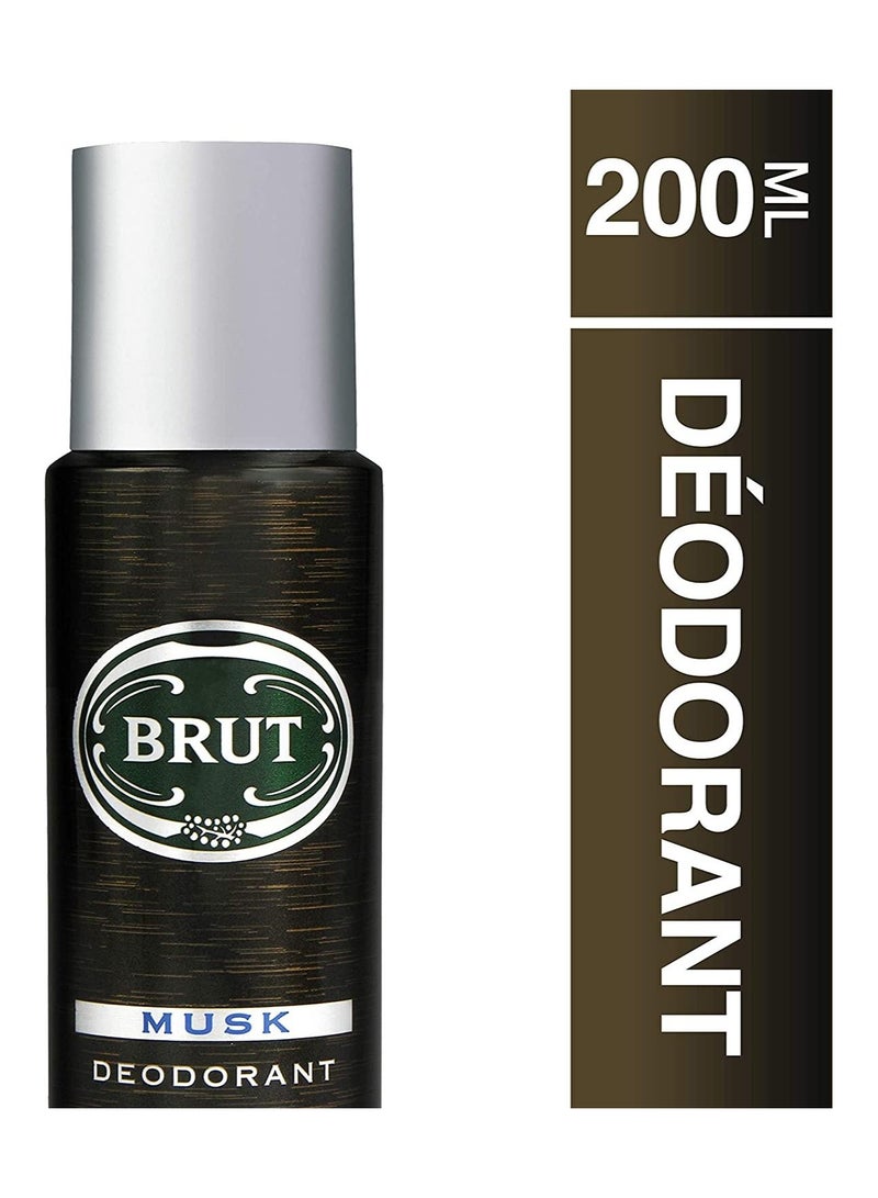 Brut Musk men's Deodorant spray 200ml - Pack of 6