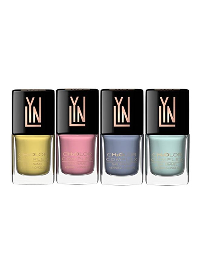 4-Piece Ch2olor Complex Matte Nail Polish Set Multicolour