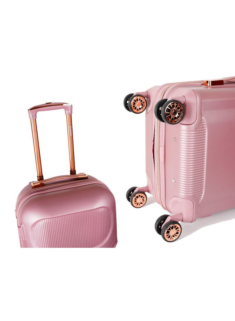 Trolley Luggage Sets 3 Piece Hard side Expandable Lightweight Durable Suitcase bag Sets Double Spinner Wheels TSA Lock rose gold colour