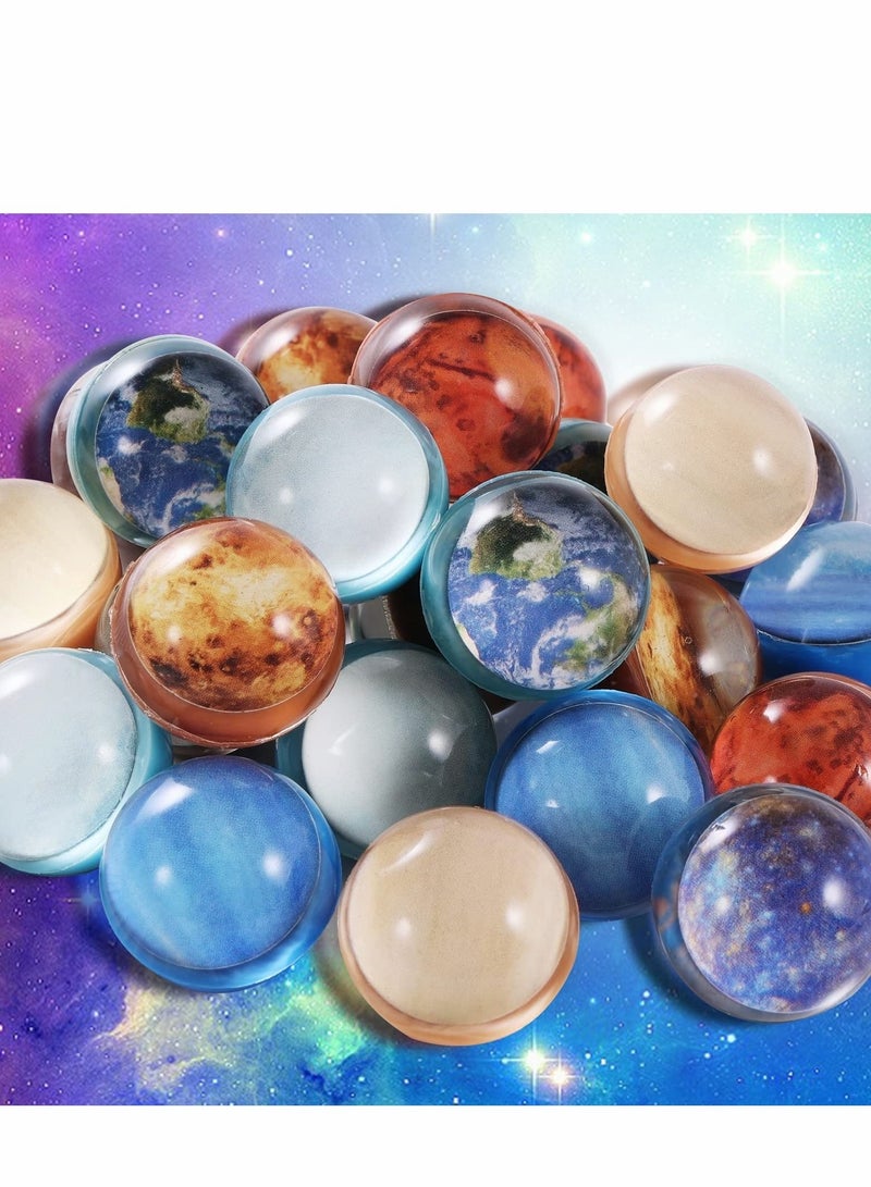 Bouncy Balls, 24 PCS Space Solar System Eight Planets Themed for Kids Party Favors, Gift Bag Filling, 32mm