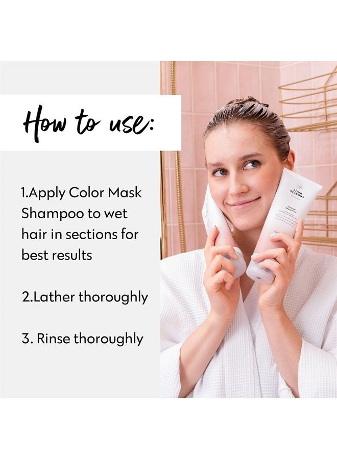 Color Mask Shampoo - Sulfate Free Toning Shampoo for Blonde and Light Brown Hair - Color Depositing Shampoo, VEGAN, 8.5 oz (Bronze)