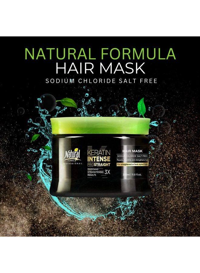 Keratin Hair Mask - Intense Repair Keratin Mask, Hair Mask for Frizzy Hair - Keratin Enriched Hair Care, Hair Mask for Dry Damaged Hair, Advanced Hair Moisturizer & Hair Masks - 350ml
