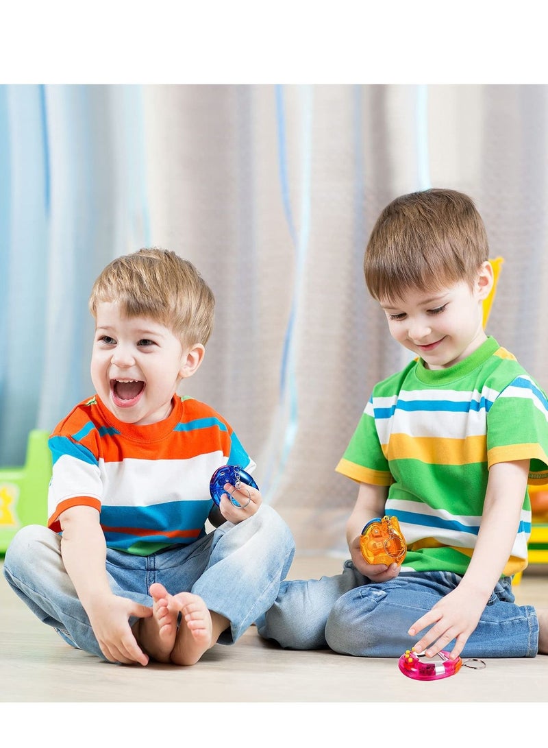 6 Pcs Virtual Pets Keychain Nostalgic Virtual Electronic Digital Pets Keychain Game Keyring Retro Handheld Game Machine Electronic Toys with 1 Piece Screwdriver (Internal battery)