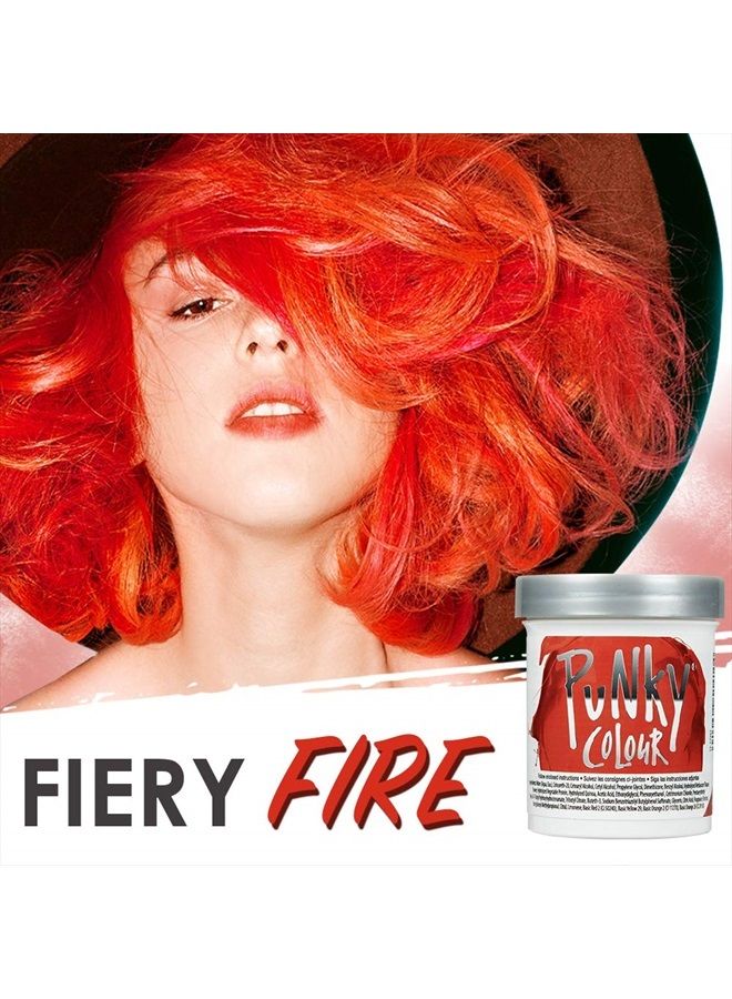 Fire Semi Permanent Conditioning Hair Color, Non-Damaging Hair Dye, Vegan, PPD and Paraben Free, Transforms to Vibrant Hair Color, Easy To Use and Apply Hair Tint, lasts up to 25 washes, 3.5oz