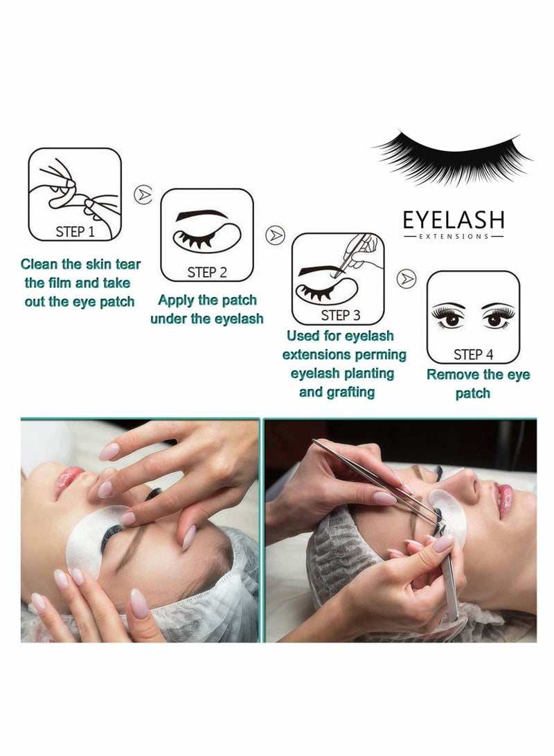 Under Eye Pads, 50 Pair Eyelash Extension Lint Free Gel Patches for Beauty Salon False Eyelash Extensions Grafting (Purple)