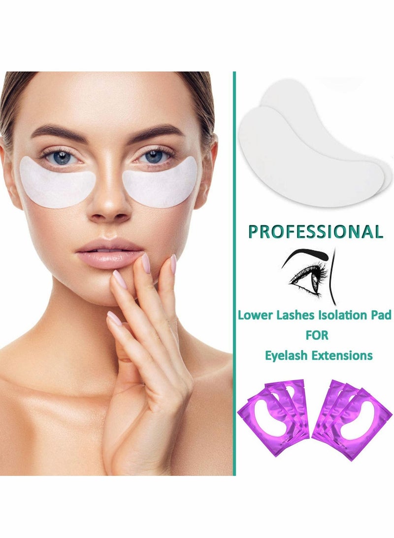 Under Eye Pads, 50 Pair Eyelash Extension Lint Free Gel Patches for Beauty Salon False Eyelash Extensions Grafting (Purple)