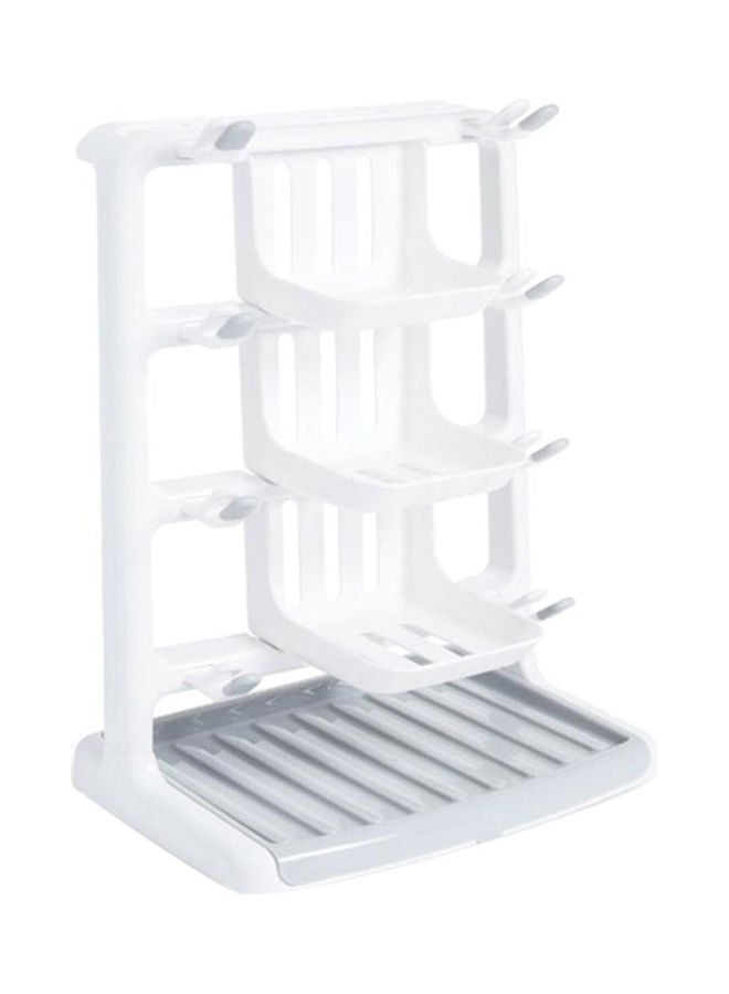 Tidy Dry Space Saving Baby Bottle Drying Rack, White