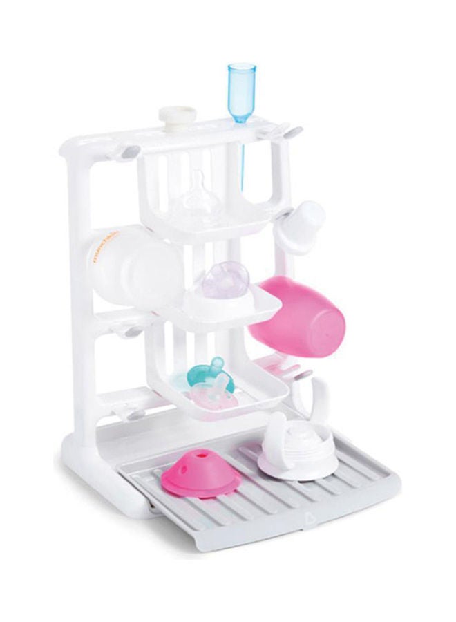 Tidy Dry Space Saving Baby Bottle Drying Rack, White