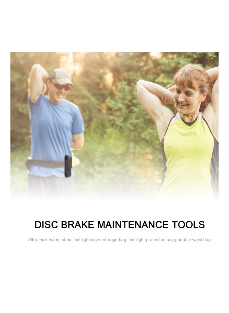 Flashlight Holster 2pcs Set, Flashlight Holder Belt Carry Case Nylon Fabric Flashlight Pouch Ultra-Thick Flashlight Cover Portable Waist Bag for Flashlights for Outdoor Camping Hiking