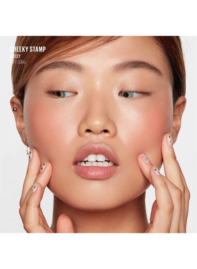 Blush - Cheeky Stamp | Gift, 7 Shades, Buildable & Blendable Shade with Heart-shaped Applicator, Coral Finish, 03 Bossy, 0.17 Oz
