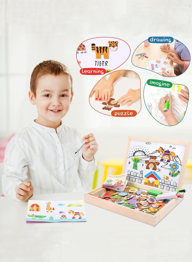 Funny Wooden Baby Toys Drawing With Magnetic Toys