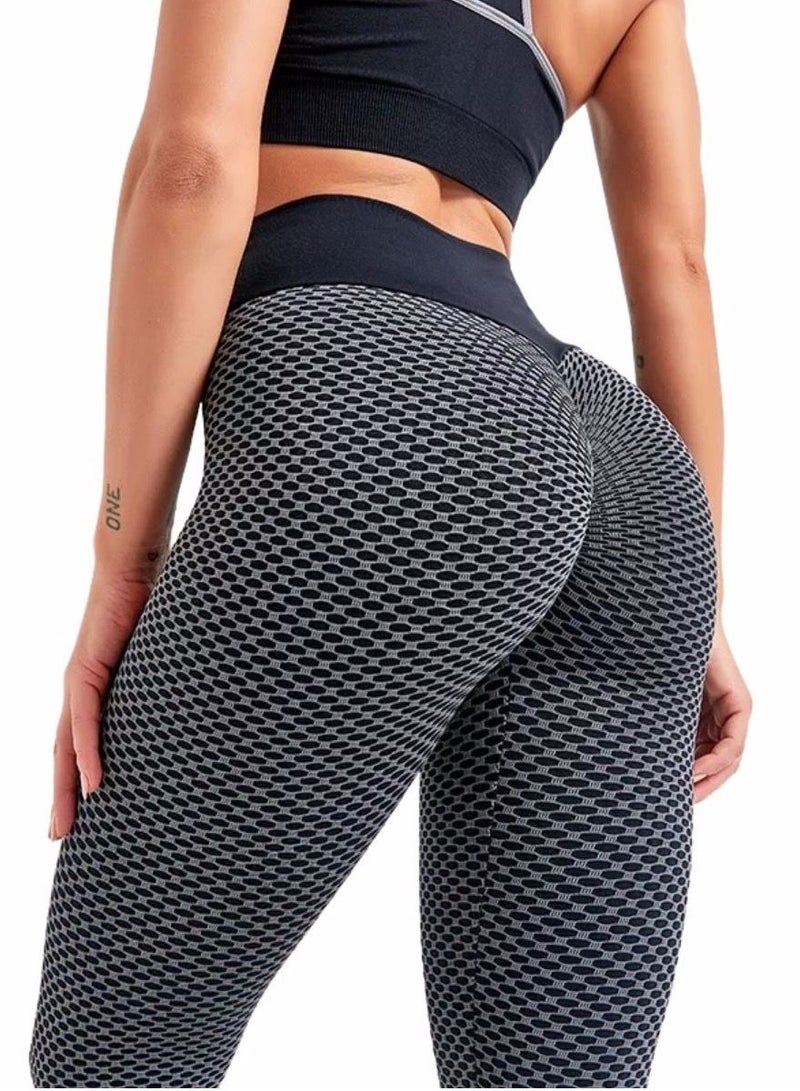 High Waist Push Up Sport Fitness Leggings - Black Activewear Leggings for Yoga, Gym, Workout, Jogging - Stylish and Supportive