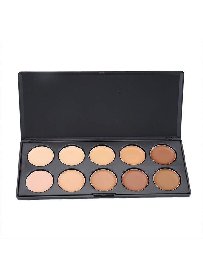 10 Colour Makeup Contour Palette-Cream Concealer Kit- Blemish Face Contouring Highlighter Palette- Sleek Cosmetics Professional Base Foundation Beauty Make up Cream Makeup Blemish Pallet