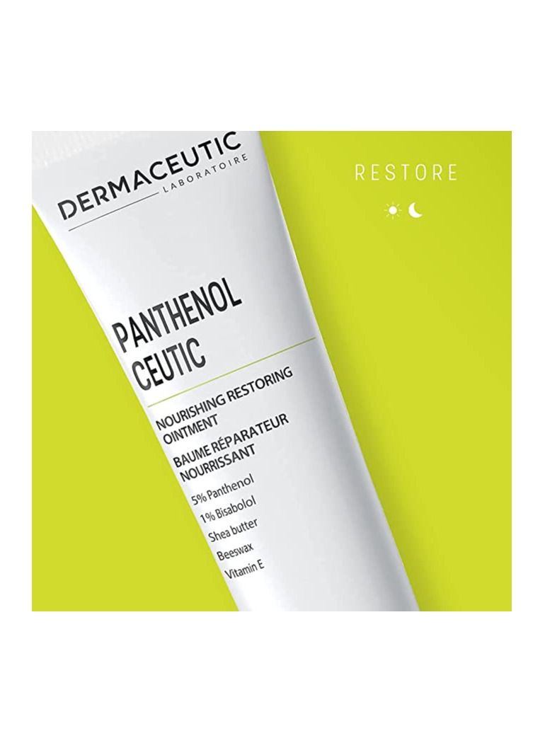 Dermaceutic Panthenol Ceutic - Nourishing Restoring Ointment with Panthenol, Shea Butter, Beeswax and Vitamin E - Immediate comfort for dry, sensitive and irritated skin - 30g