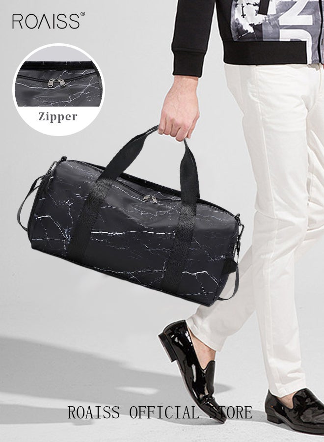 New Trend Travel Duffel Bag Marble Pattern Sports Gym Tote Bag Shoulder Crossbody Overnight Bag for Women Men Weekender Labor Delivery Bag