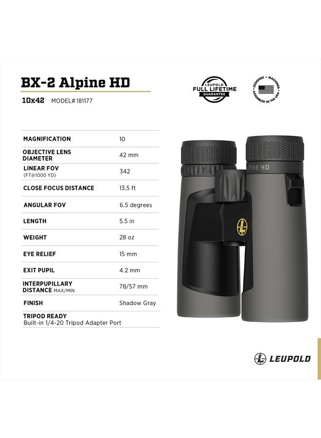 BX-2 Alpine HD Binoculars, 10x42mm (181177)
