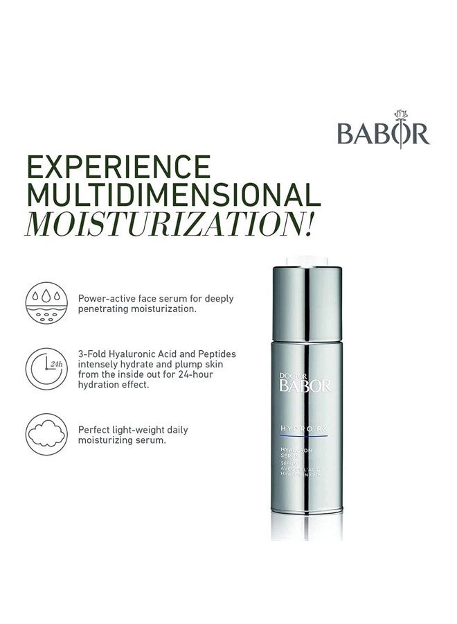 DOCTOR BABOR HydroRX Hyaluron Serum, Restorative Hyaluronic Acid Face Moisturizer for Dry Skin, Fills Wrinkles and Lines, Lightweight and Fragrance Free